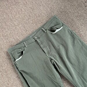 Mott & Bow Mercer Straight Leg Jeans Mens 42x32 Moss Green Twill Pants 3763-22